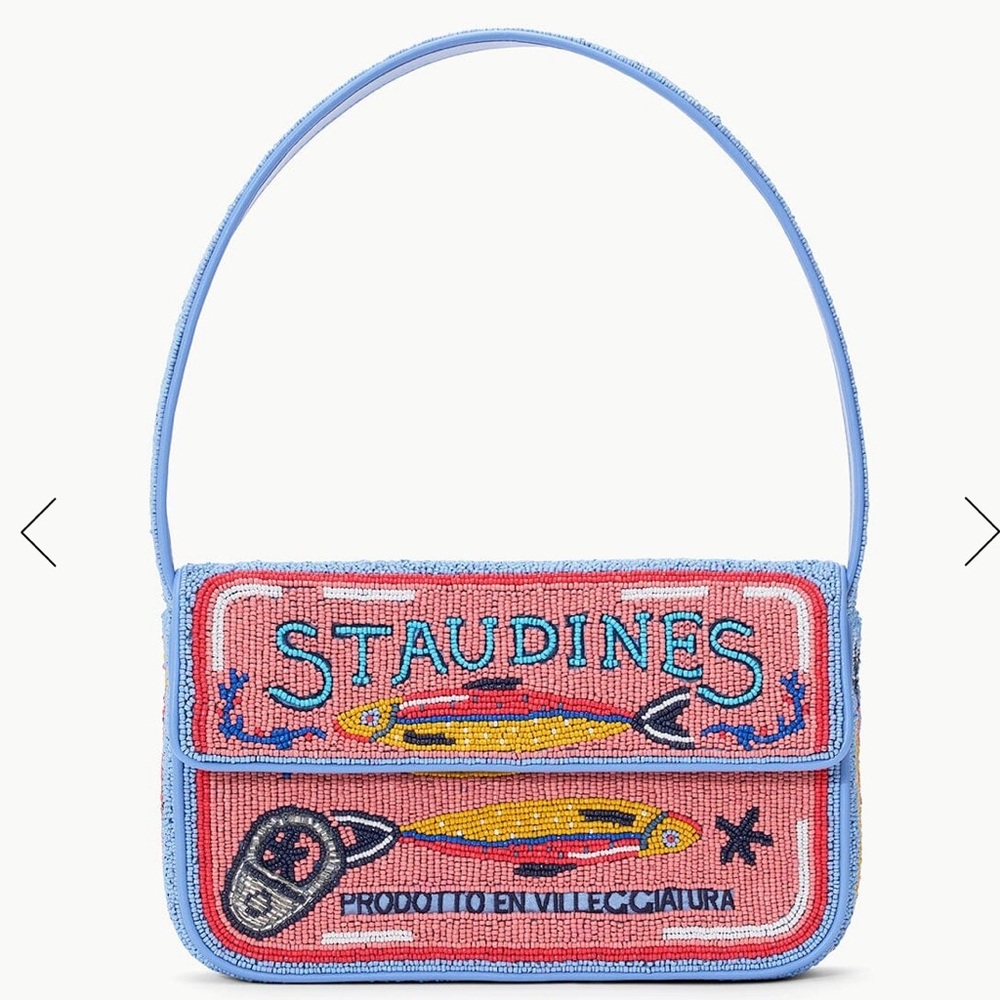STAUD Staudines Tommy beaded bag Sardines